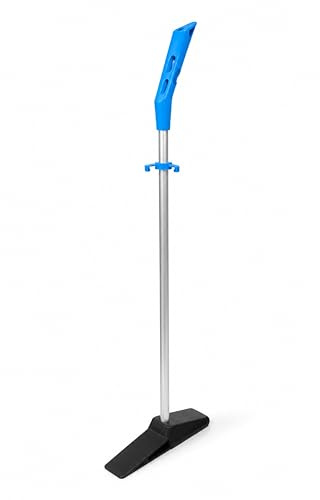Tampel Cale Porte Caoutchouc Excellente Adhérence, Antidérapant - Manche Aluminium 80 cm – Bloc Porte Sol Résistant – Arrêt de Porte Professionnel - Butée de Porte Lourd Idéale Pour Ménage Industriel