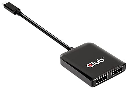 Club 3D Multi Stream Transporter (MST) Hub USB3.2 Gen2 Typ-C auf DisplayPort™ Dual Monitor 4K60Hz St./B