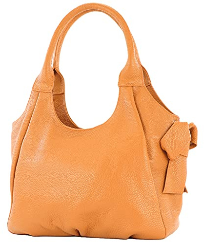 modamoda de - IT28 - ital Damen Schultertasche aus Leder