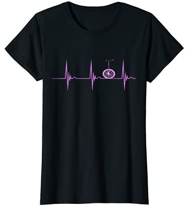Einrad Einrad-Herzschlag EKG Pulse Monocycle Artist T-Shirt
