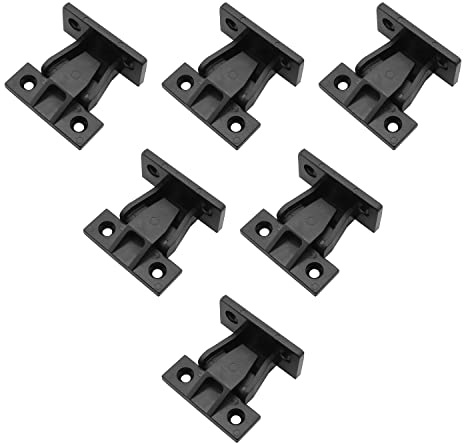 JCBIZ 5pcs Plastic Quick Fitting Furniture Panel Joint Bracket 48x21mm Fast Installation Push-On Clips Corner Buckle for Cabinet Wardrobe Mounting Roman Column Connection