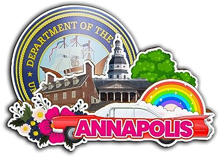 Annapolis 3207 Kühlschrankmagnet, Maryland USA, aus Holz, 3D-Sehenswürdigkeiten, Reise, Sammlerstück, Souvenirs, Dekoration, handgefertigt