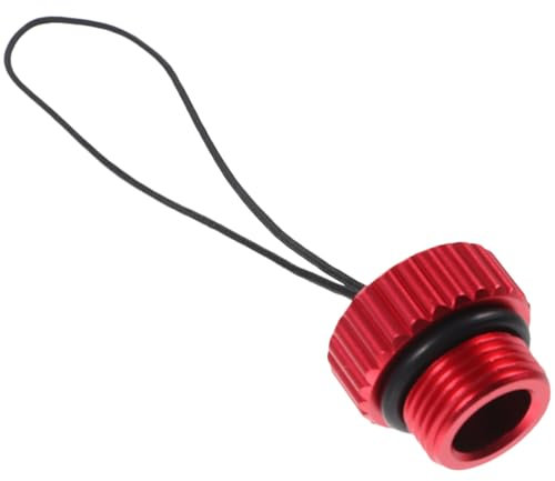 Toddmomy Scuba Tank Valve Cap Protector Red Dust Plug Cover for Diving Air Gas Valve Threaded Plug Accessory Compatible with Lung Tank Scuba Diving Equipment