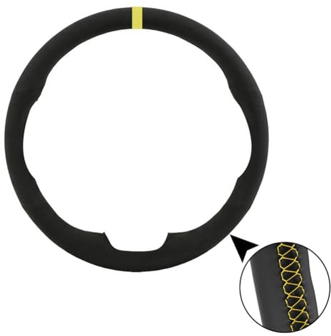 JQHXFDC Auto-Lenkradbezug zum Selbermachen, Mikrofaser-Leder für BMW E60 E61 530d 545i 550i E63 E64 630i 645Ci 650i