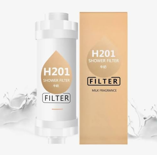 Filtro de agua para ducha con aroma y vitamina C, para la salud de tu piel y cabello, fácil de instalar (aroma leche)