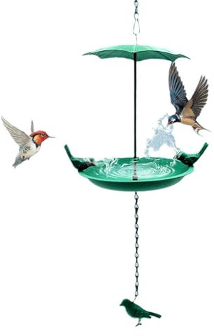 Duroecsain Vogelhäuschen aus Metall für den Außenbereich, Vogelhäuschen für den Garten,Vogelfutterschale Vogelfutterstation - Garden Decor Eisen-Vogelfutternapf, Wildvogel-Futterspender, Vogelbäder im
