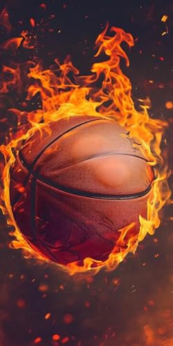 Malen Nach Zahlen Erwachsene Feuer Basketball Malen Nach Zahlen Bild,DIY Set mit Pinseln und Acrylfarben Handgemalt Leinwand,Malen Nach Zahlen Kinder für Basteln Zuhause Mädchen Geschenk 90x40cm s-750