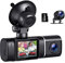 Volam 1080P Dashcam für vorne, hinten und innen, 3-Kanal-Dashcam zur Überwachung von Parkplätzen, Infrarot-Nachtsicht-WDR, G-Sensor, mit 64 SD-Karte