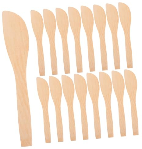 ULTECHNOVO 20 Piezas Cucharas de Madera para Relleno de Dumplings de Utensilios de Cocina Ergonómicos Soperas de Madera para y Rellenos Eficientes y Duraderos