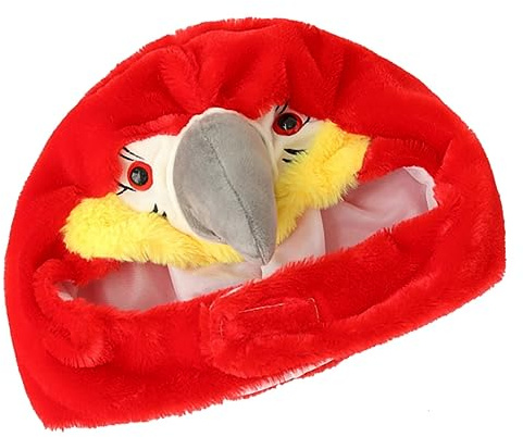FELTECHELECTR Papageien Kostümhut Plüsch Tiermütze Kinder Erwachsene Karneval Party Tierkostüm Zubehör