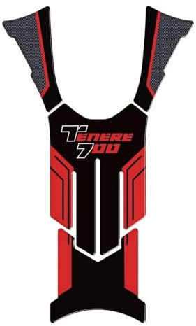 Motorrad-Aufkleber Für Seitlichen Tankschutz Für Yamaha TENERE 700 T7 T700 (2019–2024), Gel-Tankschutz, Lackschutzfolie Schutz Aufkleber(ROT)