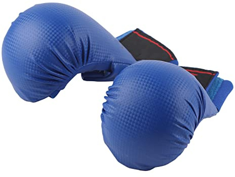 SPYMINNPOO de Boxeo PU+EVA Protector de Manos de Karate con Protector de Pulgar para Artes Marciales/Rojo M/L (M)