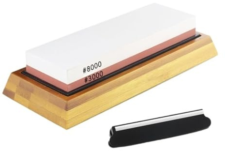 Aiguiseur de couteaux, pierre à aiguiser, pierre à eau, 2 étapes, pierre à aiguiser professionnelle, outil de cuisine, grain 240-10000(3000 8000with Bamboo)