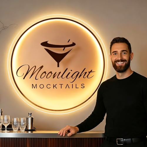 Neon Schild Personalisiert Logo Leuchtschilder, Dimmbare Hintergrundbeleuchtung individuelles Neonschild, Acrylschild & Metall für Wanddekoration, Bar, Hochzeit, Studio, Salon, Firmenlogo, Werbeschild