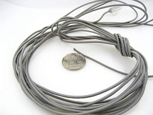 5m of Grey 2mm Diameter Round Elastic Cord Sewing Accessories 2mm Stretch Bungee Cord