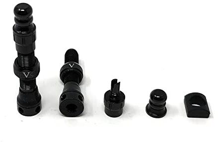 VeloTubes Premium Tubeless Schrader Valves (Black)