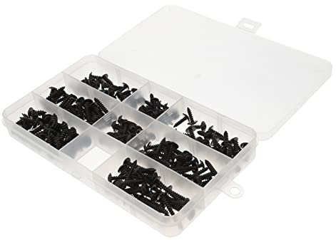 VILLFUL 200 Stk Selbstschneidende Schraubenbox Gewinde Schrauben Kreuzgewindeschrauben Schrauben Befestigungssatz Flachkopf-blechschrauben Kombination Pp Tasche