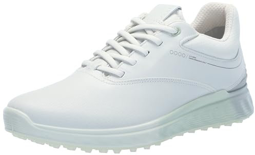ECCO Women's S-Three Gore-tex Waterproof Golf Shoe, White/Matcha, 5/5.5 UK