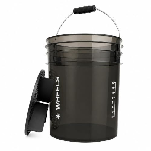 BenBow - Wascheimer mit Schmutzsieb - 20 Liter Schwarz - Robust langlebig und ideal für die professionelle Hand - Autowäsche -Werkstattanwendungen - Waschanlage - Hause - Büro - perfekt für Sauberkeit