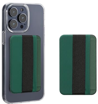 kwmobile 2x Porta Carte di Credito per Cellulare Smartphone - Tasca Adesiva in Similpelle per Tessere - Taschino Autoadesivo per Carte Patente e Badge