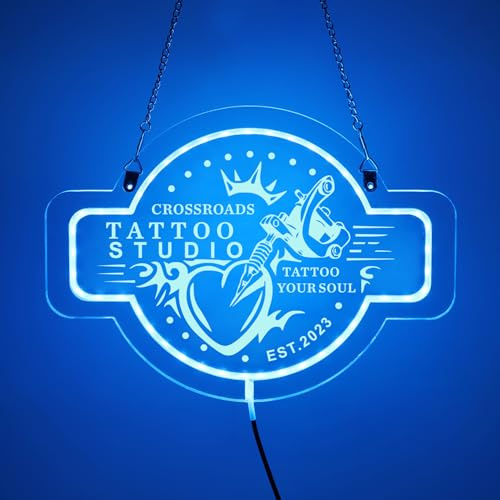 Custom Acrylic Tattoo Studio Neon Sign, Tattoo Studio Led Wall Decor, Tattoo Studio Neon Wall Art, Tattoo Studio Window Decal, Tattoo Salon Led Sign