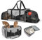 LitaiL Transportbox für 2 Kleine Katzen, Faltbare Katzentransportbox mit Katzenklo, Katzen Transportboxen