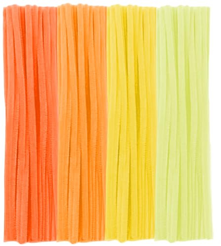 200 Stück Pfeifenreiniger, Gelb Serie Pfeifenreiniger Chenilledraht 30cm, Pfeifenputzerdraht für Handwerk DIY Craft Projekte Chenilledraht Biegeplüsch zum Basteln und Dekorieren Pipe cleaner yellow