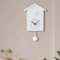 HAMON Reloj de cuco de pared, reloj de cuco con voz de pájaro, moderno reloj de cuco con péndulo, reloj de pared de cuco decorativo vintage para el hogar, salón, cocina, oficina, decoración (blanco)