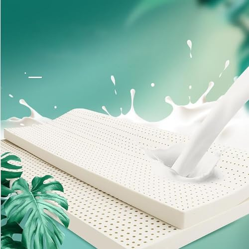 BIRJXVTO Surmatelas Ferme en Latex 100% Naturel – Durable et Difficile à Plier, surmatelas en Mousse à mémoire de Forme, Matelas en Latex Naturel,4in,90x190cm(35x75in)