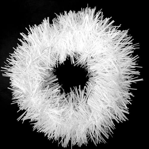 Sprinlot 8M - Guirnalda para árbol de Navidad, 4 unidades, color blanco, 4 unidades