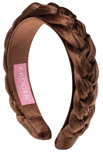 Krüger Dirndl Trachtenhaarreif | Samt-Haarreif geflochten | Damen