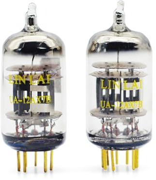 LINLAI Juson Audio 1 Paar 2 Stück UA-12AX7B/ECC83 High-mu Doppel-Triode Vakuum HiFi-Ventil Elektronische Röhre für Klassenkopplung Audio-Verstärker