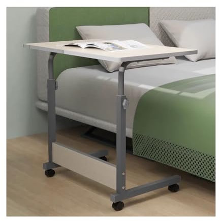 XXAD553TY Mobile Workstation Einfacher Nachttisch mit Riemenscheibe, höhenverstellbar for mobilen Schreibtisch, Studentenschreibtisch mit Rad, Computertisch, Bürotisch Mobiler Schreibtisch