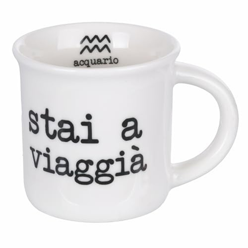 S.P.Q.eRe Zodiaco Tazzina caffè 90 ml in porcellana, acquario