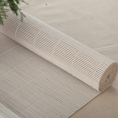 Bambus-Sonnenschutz, römische Vorhänge, Wärmeisolierung, leicht zu reinigen, anpassbar, ideal für den Innen- und Außenbereich (110 x 180 cm)