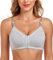 Lemorosy Reggiseno Cotone Senza Ferretto Anteriore Chiusura per Donna Confortevole Senza Imbottitura Sostegno Coppa Piena (Grigio,6C)
