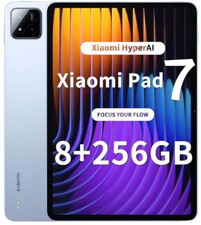 XIAOMI Pad 7 Tablet, 11.2 Zoll, 8+256GB, 3.2K 144Hz Display, Snapdragon 7+ Gen 3, 8850mAh Akku, HyperAI, Quad-Lautsprecher, Nahtloses Desktop-ähnliches Erlebnis，Blau