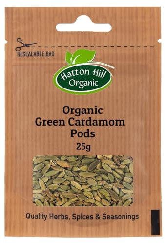 Organic Green Cardamom Pods 25g by Hatton Hill Organic