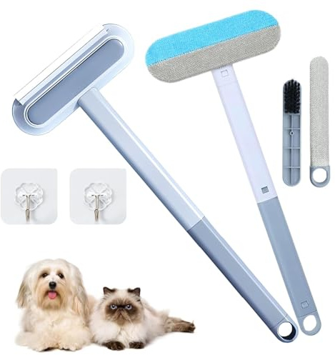 Multifunctional Hair Removal Brush, 4 in 1 Pet Hair Remover for Furniture Carpet Extended Handle Dog Cat hair Cleaner Brush