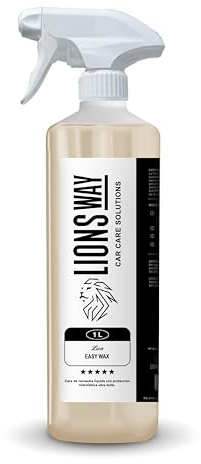 LionsWay: Cera per Auto Professionale. Carnauba Pura al 100%. Trattamento Ceramico e Idrofobo (Auto e Moto). Senza Silicone. Cera Per Auto ad Alto Brillo. 1000ml Senza Panno.