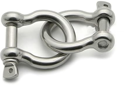 Schäkel, Edelstahlschäkel, kleiner Schäkel, M6, 1 Stück Edelstahl 304 Bogenschäkel mit Schraube