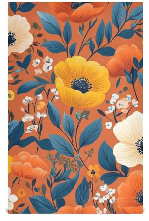 KLL Spring Flowers Rose Pansy Peonies Terracotta Tea Towels for Kitchen Funny Microfiber Towels Kitchen (prop2) (prop3) Colored Boho French 28x18in Set of 4