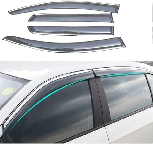 Windabweiser Für VW Golf 7 2014 2015 2016 2017 2018, Windabweiser Regenabweiser Windschutz Schwarz Auto Frontscheibe Sonnendach Wetterleiste