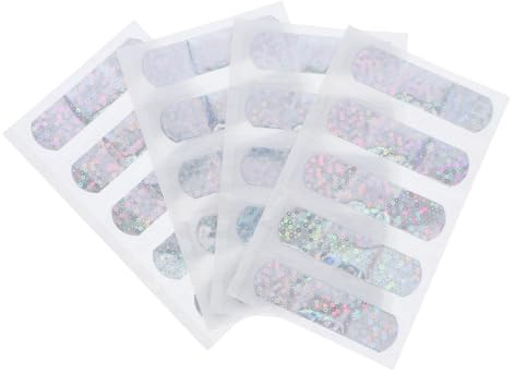 ELAYARD 20 piezas Unidades Apósitos Adhesivos Infantiles con Purpurina Tiras Pequeñas Impermeables Elásticos y Transpirables para Cuidado Diario de Heridas