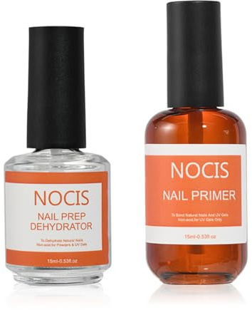 CUOFYUNL Nocis - Deshidratador de uñas, sin ácidos, 15 ml x 2, limpieza deshidratante, uñas de unión