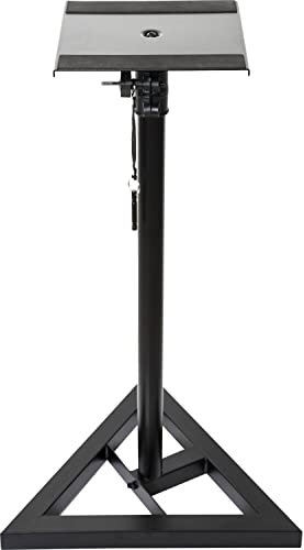 Ibiza SST02 - LTC - Support colonne Multi-usage réglable en hauteur de 78-130cm, charge max. 20kg avec deux set de pieds, caoutchouc et pointe/Pour enceintes, jeux de lumière, projecteur, etc.