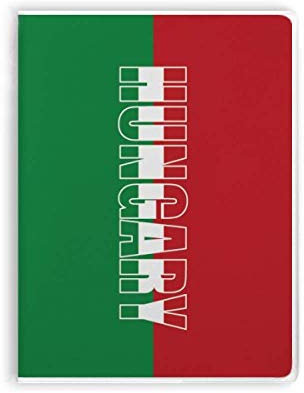 Cuaderno de goma con nombre de la bandera del país de Hungría cubierta suave diario