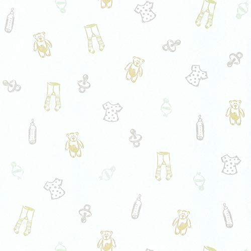 Mustertapete Tapeten mit Muster Tapete Babyzimmer Beige Crème Grau Weiß Vliestapete Beige Crème Grau Weiß | Tapeten Online-Shop