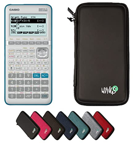 Casio Graph 35+E II avec Housse de Protection WYNGS Incluse Noir - Calculatrice Graphique - Pack de Base