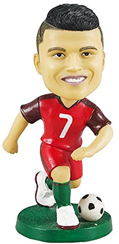 FANwenfeng Fußball Spieler Kopfschütteln Auto Dekoration Fans Charakter Modell Figurine Ornamente Desktop Ornament für Freund Freundin Student Geschenk (CR)